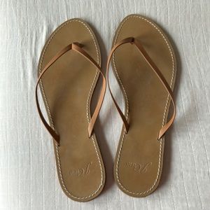 JCrew neutral flip flop sandals